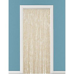 Insectenwerend deurgordijn - kattenstaarten - beige - 90 x 220 cm - Vliegengordijnen
