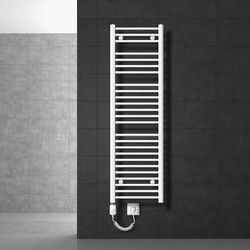 ECD Germany Badkamerradiator elektrisch met verwarmingselement 1200W - 400 x 1500 mm - wit - recht met zijaansluiting