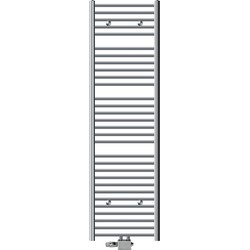 Badkamer radiator middenaansluiting 500x1800 mm chroom gebogen met universele aansluitset LuxeBath