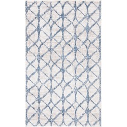 Safavieh Geometric Indoor Woven Area Rug, Amelia Collection, ALA792, in Grey & Blue, 91 X 152 cm