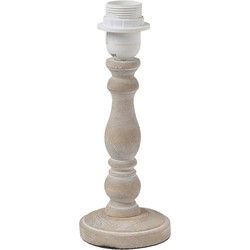 Clayre & Eef Lampenvoet   Ø 10x26 cm  Bruin Hout Rond Lampvoet
