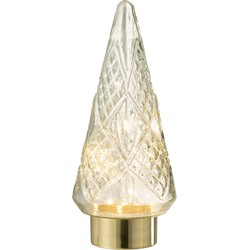 J-line - Kerstboom Led Glas Transparant Medium - 15x15x35.5cm