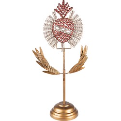 Clayre & Eef Decoratie Ornament  45 cm Goudkleurig Ijzer Heilig Hart
