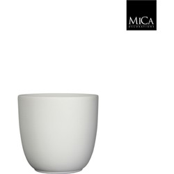 Tusca Topf rund weiß matt h20xd22,5 cm - Mica Decorations