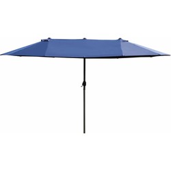 4goodz Duo-parasol 460x270 cm - brede XL parasol - Donkerblauw
