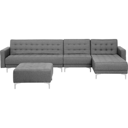 Beliani ABERDEEN - Modulaire Sofa-Grijs-Polyester