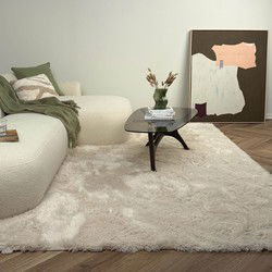 Hoogpolig vloerkleed Furr beige - Interieur05 - Polyester - 200 x 290 cm - (L)