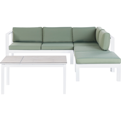 Beliani MESSINA - Loungeset-Groen-Aluminium