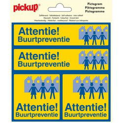 Pick att buurtpr picto 15x15 cm 4st