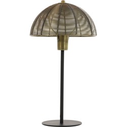 Light&living Tafellamp Ø35x45 cm KLOBU antiek brons+mat zwart
