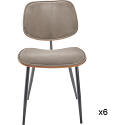Set van 6 fluwelen stoelen Olympia