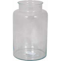 Glazen melkbus vaas/vazen 11 liter smalle hals 19 x 35 cm - Vazen