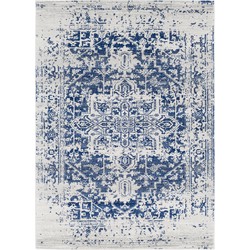 Vintage Oosters Tapijt JULIETTE - Blauw/Wit - 200x275 cm