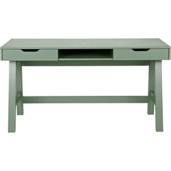 WOOOD Nikki Bureau - Grenen - Jadegroen - 75x140x62