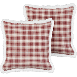 Beliani BROOKIES - Sierkussen-Rood-Polyester