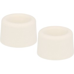 AMIG Deurstopper/deurbuffer - 2x - D23mm - incl. schroeven - wit - Deurstoppers