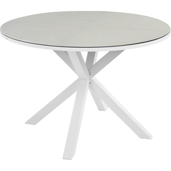 Beliani MALETTO - Ronde tafel-Wit-Aluminium