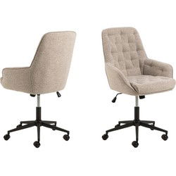 Bureaustoel Beige Stof - Zithoogte 57cm - Alleri