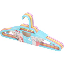 1x Pastel klerenhangers voor kinderkleren/kinderkleding 27 cm kunststof - Kledinghangers