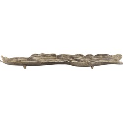 PTMD Lukne Gold Casted Alu Rough Wavy Bowl Rectangle L