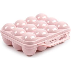 Plasticforte Eierdoos - roze - organizer - 20 x 18 cm - Vershoudbakjes