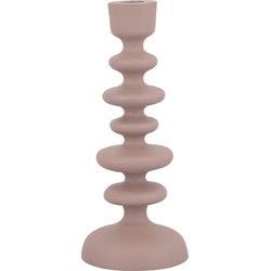 PTMD Lisanne Beige casted alu candleholder circles M