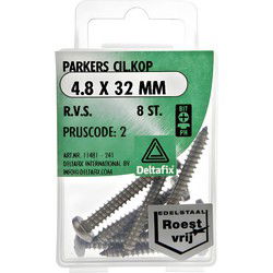 Parkers ck 4,8xx32mm rvs 8st