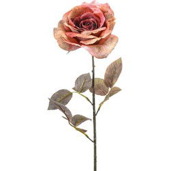Kunstbloem rose zoe old pink, 68 cm