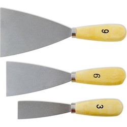 Plamuur messen - 3x - 3/6/9 cm - plamuren - stuken - gereedschap - Plamuurmessen