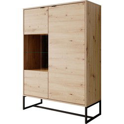 Meubella - Vitrinekast Amore - Eiken - 93 cm