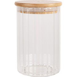 Clayre & Eef Voorraadpot Ø 8x18 cm Transparant Glas