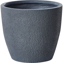 KANNIA - Bloempot - Lichtgrijs - 36 cm - Klei-vezelmengsel