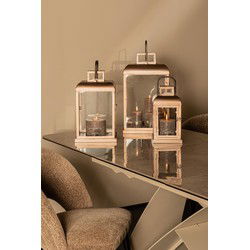 PTMD Lantaarn Vitoria - 30x30x50 cm - Ijzer - Wit