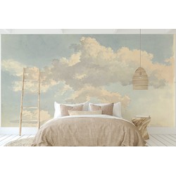 Behang Wolken Schets Origineel - 240x360cm - House of Fetch - maatwerk
