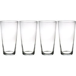 Vaas transparant - 4x - 30 cm - glas - Conische bloemenvaas - vazen - Vazen
