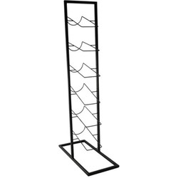 Svenska Living Wijnrek - 6 flessen - zwart - metaal - 38 x 84 x 18 cm - Wijnrekken