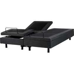 DUKE - Tweepersoonsbed - Donkergrijs - 160 x 200 cm - Polyester