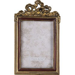 Clayre & Eef Fotolijst  6x9 cm Goudkleurig Kunststof Rechthoek Fotokader
