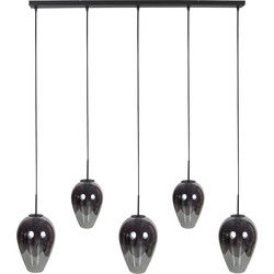 Mexlite - hanglamp - HaloSwap - zwart - glas - Ø 40cm - E27 - 4281ZW