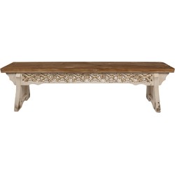 Clayre & Eef Bankje 169x36x46 cm Bruin Hout