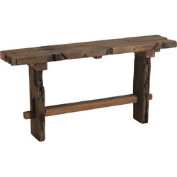 J-line - Console Brut Gerecycleerd Hout Bruin - 150x35x75cm