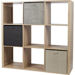 MISOU Klaus Wandkast - Open - Vakkenkast - met 9 Vakken - Hout - Opbergkast - Speelgoed - Boekenkast