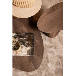 PTMD Salontafel Harshad - 75x60x35 cm - Hout - Bruin