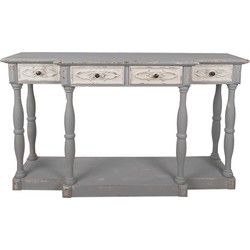 Clayre & Eef Sidetable  142x42x85 cm Grijs Hout Rechthoek Wandtafel