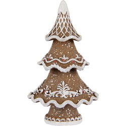 Clayre & Eef Kerstdecoratie Beeld Kerstboom Bruin Kunststof
