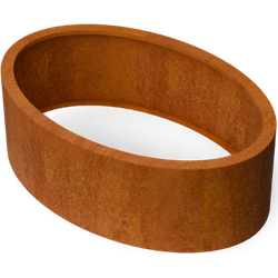 Ovalu Ovale plantenbak cortenstaal zonder bodem L120 x B80 x H40 cm