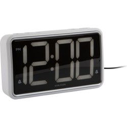 Wekker New Retro - Wit - 16.5x4.5x9cm