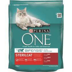 Kattenvoer one sterilcat rijk aan rund & tarwe droge brokjes 800 gr - Purina