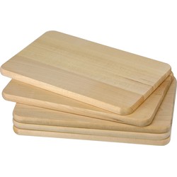 5x Houten planken / serveer planken 21,5 x 13,5 x 1 cm - Serveerplanken