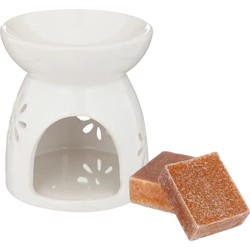 Amberblokjes/geurblokjes cadeauset - amber geur - inclusief geurbrander - Geurbranders